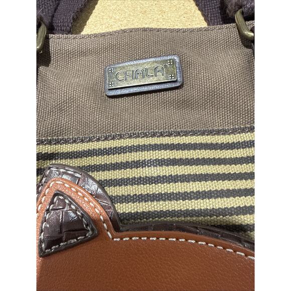 Chala Fox Tote Crossbody Bag – Appliqué Canvas & Faux Leather – Great Shape - Picture 4 of 10